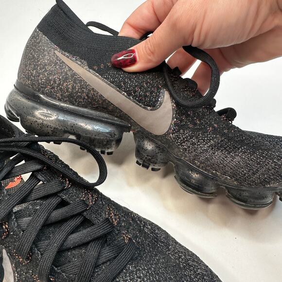 Nike Air Vapormax Flyknit Black Dark Mushroom Sneakers - Picture 3 of 7